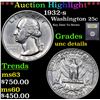 Image 1 : ***Auction Highlight*** 1932-s Washington Quarter 25c Graded Unc Details By USCG (fc)