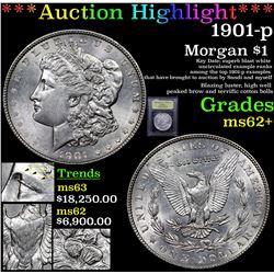 ***Auction Highlight*** 1901-p Morgan Dollar $1 Graded Select Unc By USCG (fc)