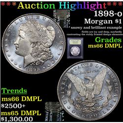***Auction Highlight*** 1898-o Morgan Dollar $1 Graded GEM+ UNC DMPL By USCG (fc)