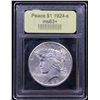 Image 4 : ***Auction Highlight*** 1924-s Peace Dollar $1 Graded Select+ Unc By USCG (fc)