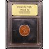 Image 4 : ***Auction Highlight*** 1887 Indian Cent 1c Graded GEM Unc RB By USCG (fc)
