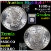 Image 1 : ***Auction Highlight*** 1880-s Morgan Dollar $1 Graded GEM++ Unc By USCG (fc)