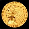 Image 2 : ***Auction Highlight*** 1928-p Gold Indian Quarter Eagle $2 1/2 Graded Select+ Unc By USCG (fc)