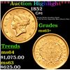 Image 1 : ***Auction Highlight*** 1852 Gold Dollar $1 Grades Select+ Unc (fc)