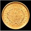Image 3 : ***Auction Highlight*** 1852 Gold Dollar $1 Grades Select+ Unc (fc)