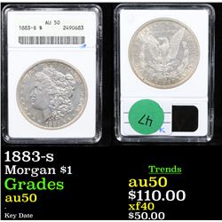 ANACS 1883-s Morgan Dollar $1 Graded au50 By ANACS