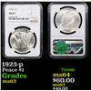 Image 1 : 1923-p Peace Dollar $1 Graded ms63 By NGC