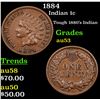 Image 1 : 1884 Indian Cent 1c Grades Select AU