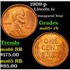 Image 1 : 1909-p Lincoln Cent 1c Grades Gem+ Unc RB