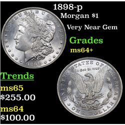 1898-p Morgan Dollar $1 Grades Choice+ Unc