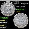 Image 1 : 1875-p Seated Liberty Dime 10c Grades Choice AU