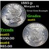 Image 1 : 1885-p Morgan Dollar $1 Grades GEM Unc