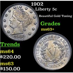 1902 Liberty Nickel 5c Grades Select+ Unc