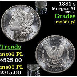1881-s Morgan Dollar $1 Grades GEM+ PL