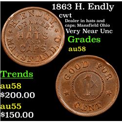 1863 H. Endly Civil War Token 1c Grades Choice AU/BU Slider