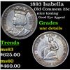 Image 1 : 1893 Isabella Isabella Quarter 25c Grades Unc Details