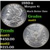 Image 1 : 1880-o Morgan Dollar $1 Grades Select Unc