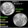 Image 1 : 1902-o Morgan Dollar $1 Grades GEM+ Unc