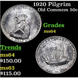1920 Pilgrim Old Commem Half Dollar 50c Grades Choice Unc