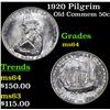 Image 1 : 1920 Pilgrim Old Commem Half Dollar 50c Grades Choice Unc