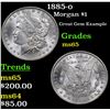 Image 1 : 1885-o Morgan Dollar $1 Grades GEM Unc