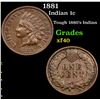 Image 1 : 1881 Indian Cent 1c Grades xf