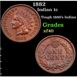 1882 Indian Cent 1c Grades xf