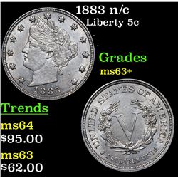 1883 n/c Liberty Nickel 5c Grades Select+ Unc