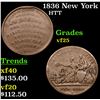 Image 1 : 1836 New York Hard Times Token 1c Grades vf+