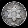 Image 2 : 1853 Three Cent Silver 3cs Grades vf++