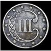 Image 3 : 1853 Three Cent Silver 3cs Grades vf++
