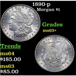 1890-p Morgan Dollar $1 Grades Select+ Unc