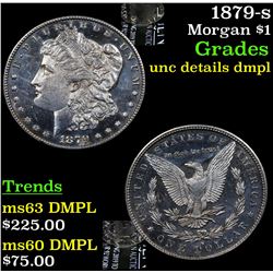1879-s Morgan Dollar $1 Grades Unc Details DMPL