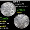 Image 1 : 1880-o Morgan Dollar $1 Grades Select Unc