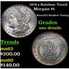 Image 1 : 1878-s Rainbow Toned Morgan Dollar $1 Grades Unc Details