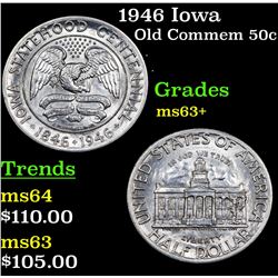 1946 Iowa Old Commem Half Dollar 50c Grades Select+ Unc
