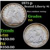 Image 1 : 1871-p Seated Liberty Dollar $1 Grades f+