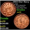 Image 1 : 1863 Our Navy Civil War Token 1c Grades Choice AU/BU Slider