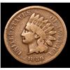 Image 2 : 1859 Indian Cent 1c Grades f+
