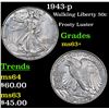 Image 1 : 1943-p Walking Liberty Half Dollar 50c Grades Select+ Unc