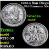 Image 1 : 1935-s San Diego Old Commem Half Dollar 50c Grades GEM+ Unc