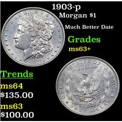 1903-p Morgan Dollar $1 Grades Select+ Unc
