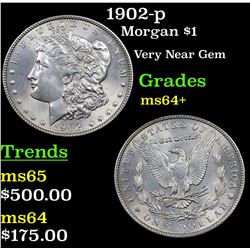 1902-p Morgan Dollar $1 Grades Choice+ Unc