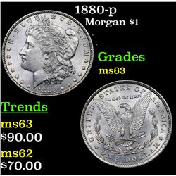 1880-p Morgan Dollar $1 Grades Select Unc