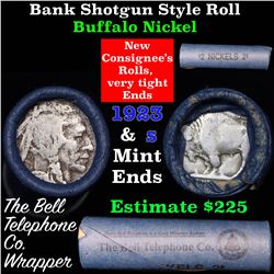 Buffalo Nickel Shotgun Roll in Old Bank Style 'Bell Telephone'  Wrapper 1923& s Mint Ends