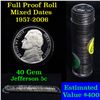 Image 1 : Proof Mixed Jefferson nickel 5c roll, 1957-2006, 40 pieces