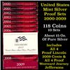 Image 1 : Group of 10 United States Mint Silver Proof Sets 2000-2009 118 Coins