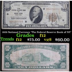 1929 National Currency 'The Federal Reserve Bank of NY' Grades f, fine