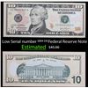 Image 1 : Low Serial number 2004 $10 Federal Reserve Note Grades Gem++ CU