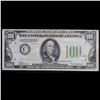 Image 2 : **Very low serial number 1934 $100 Green Seal Federal Reserve Note Grades xf